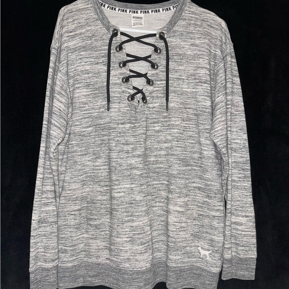 VS Pink Tie Neck Pullover(S)